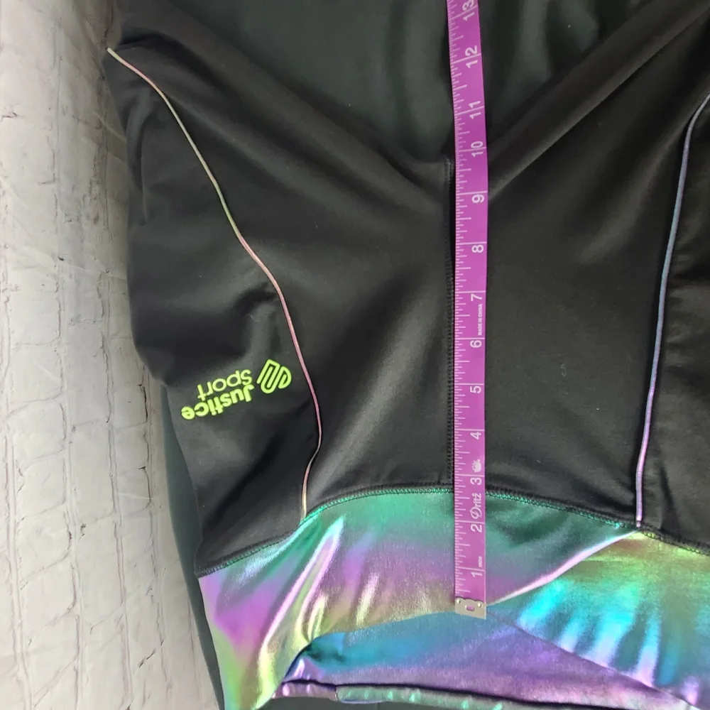 Justice Sport Cross Waistband Piped legs. Active Leggings. Black  Sz XL …